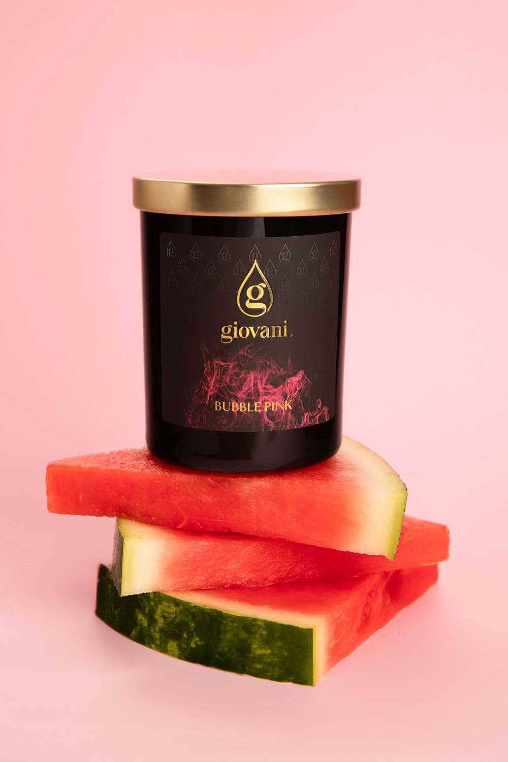 Natural scented candle Giovani BUBBLE PINK