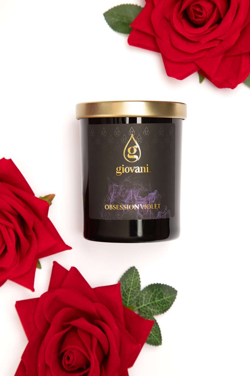 Designer candle Giovani OBSESSION VIOLET with perfume inspiration