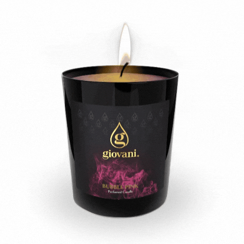 Perfumed candle with cotton wick BUBBLE PINK