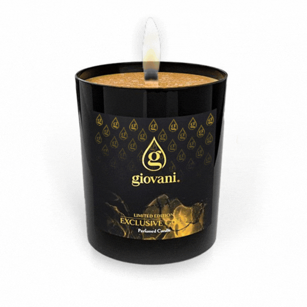 Perfumed candle with wooden wick EXCLUSIVE GOLD