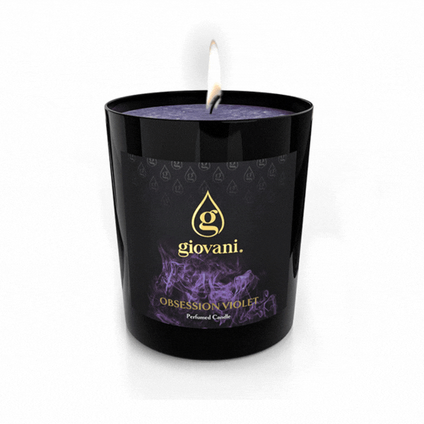 Perfumed candle with cotton wick OBSESSION VIOLET