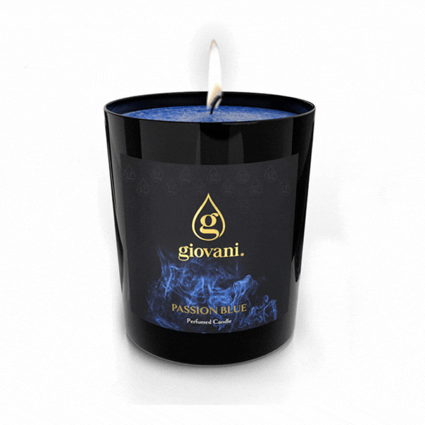 Perfumed candle with cotton wick PASSION BLUE