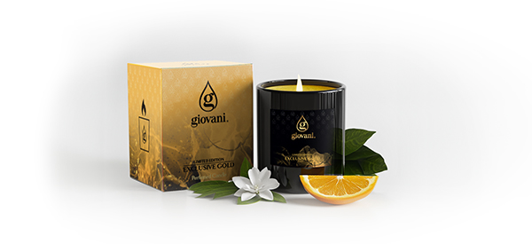 Aromatic Candle with EXCLUSIVE GOLD Perfume Essence