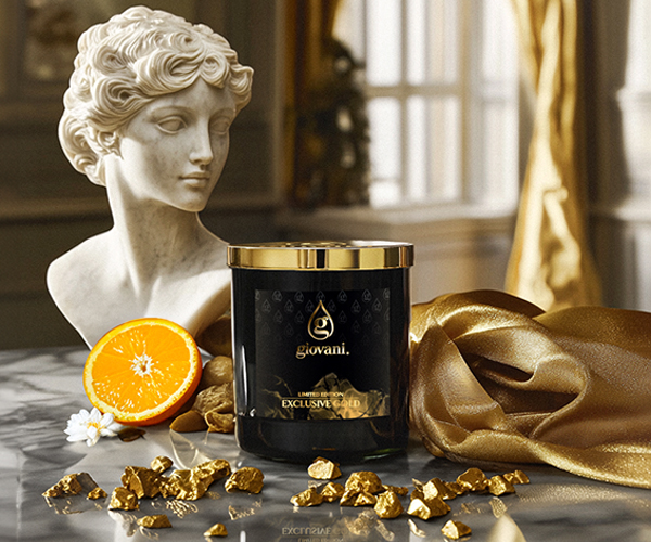 Stylish Scented Candle for Home Giovani EXCLUSIVE GOLD