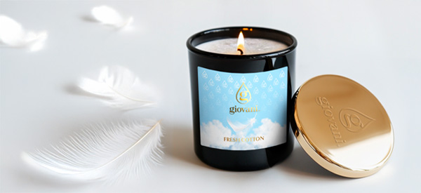 Aromatic Candle FRESH COTTON with Perfume Essence