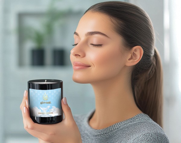 Giovani Stylish Scented Candle for Home FRESH COTTON
