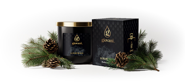 Aromatic Candle with LUXURY BLACK Perfume Essence
