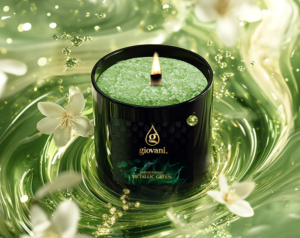 The most fragrant candle Giovani METALLIC GREEN 