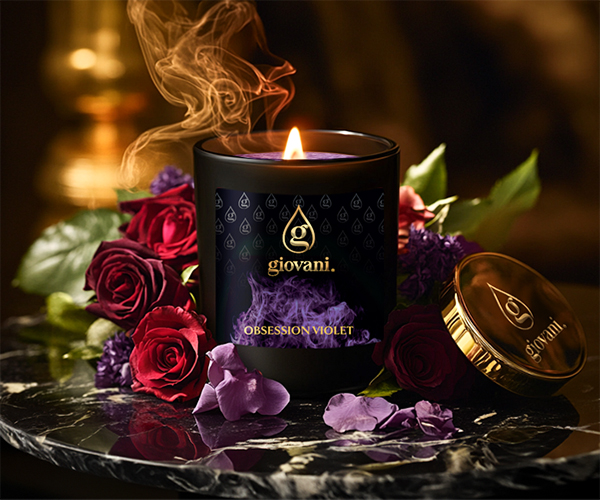 Stylish Scented Candle for Home OBSESSION VIOLET