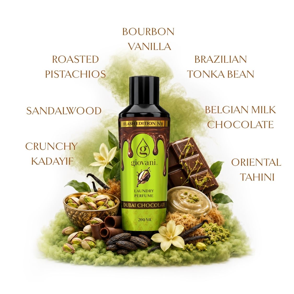 Composition of laundry perfume DUBAI CHOCOLATE