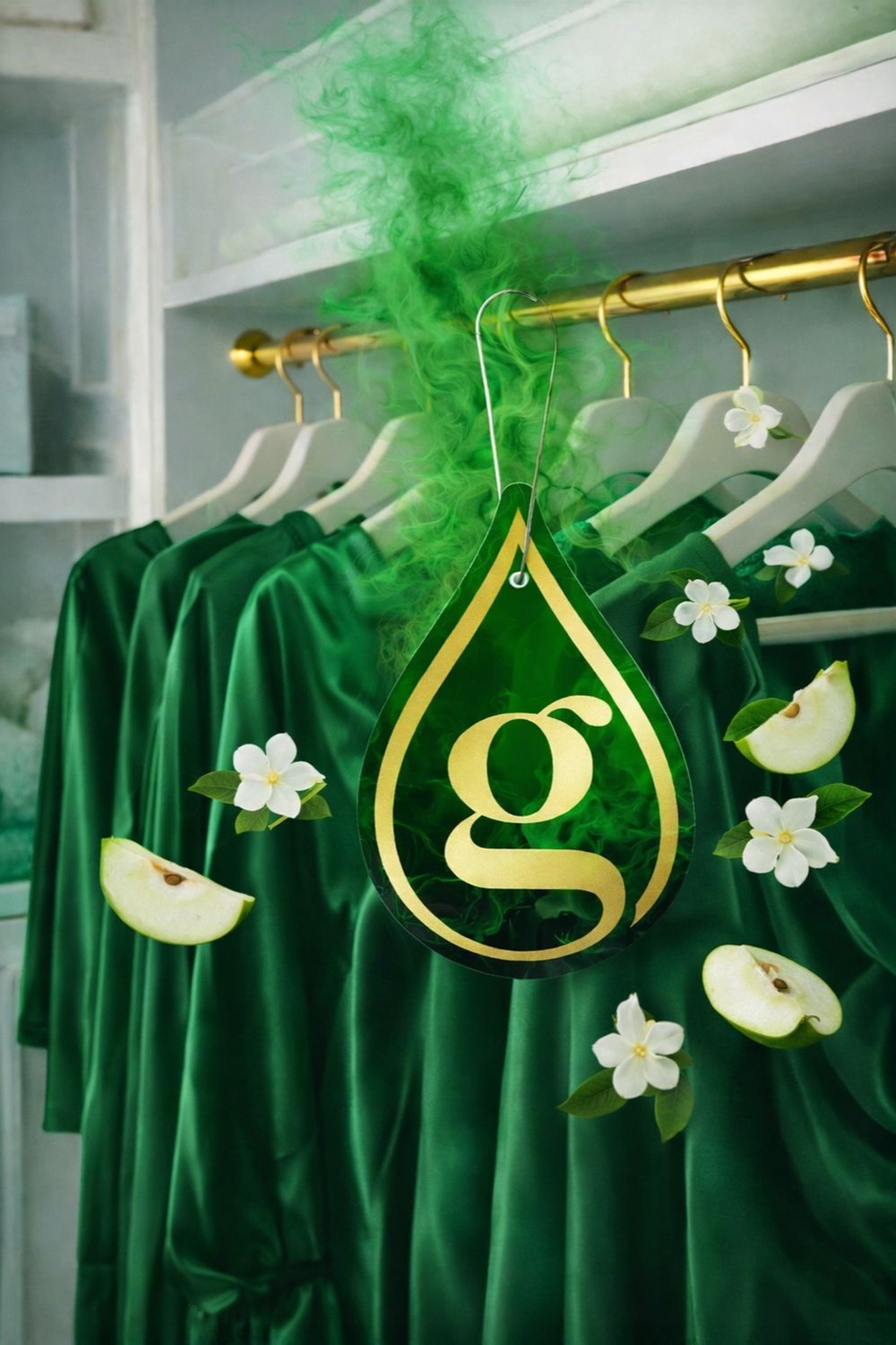 Perfumed tag Giovani METALLIC GREEN