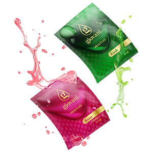 Samples of gels for washing