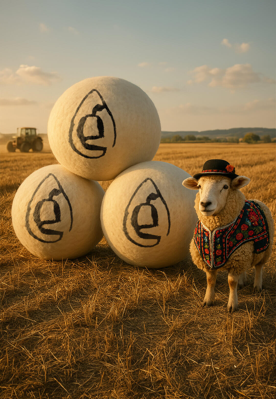 Giovani Natural Sheep Wool Balls